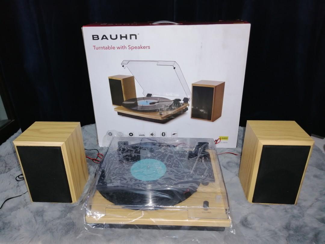 Bauhn Retro Vintage Design Turntable Vinyl Plaka Record Player with