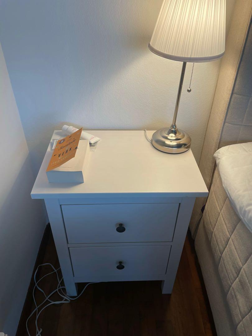 Bedside Table IKEA Hemnes white, Furniture & Home Living, Furniture