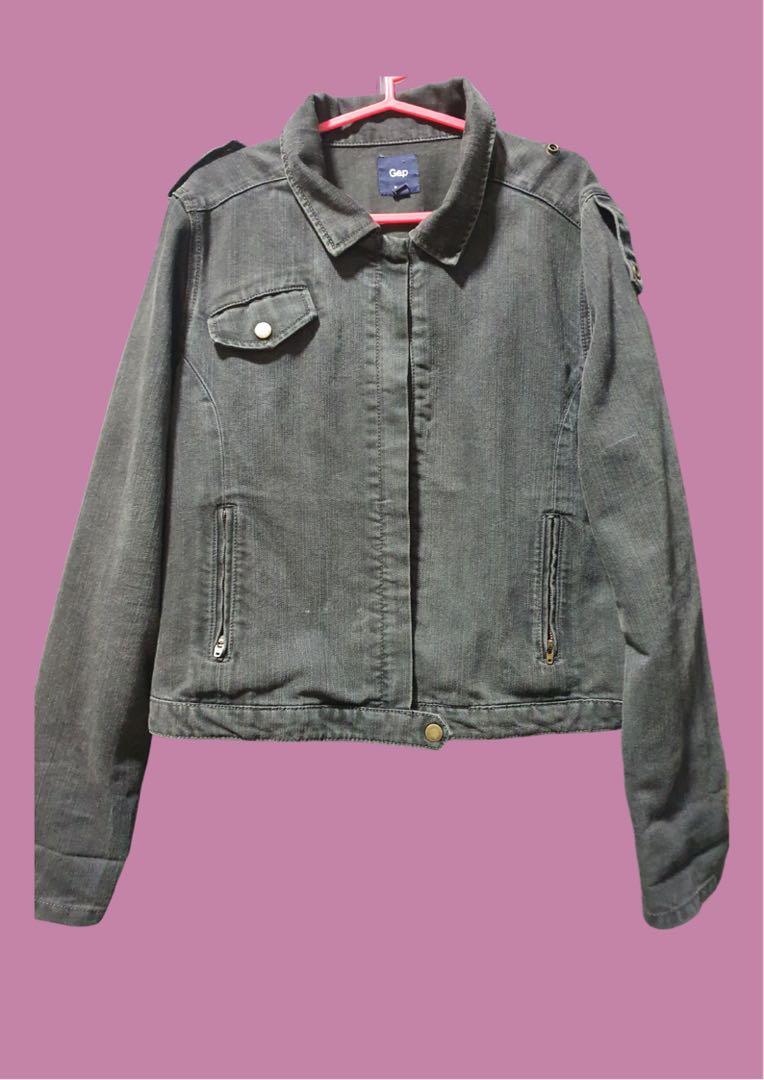 black jean jacket gap