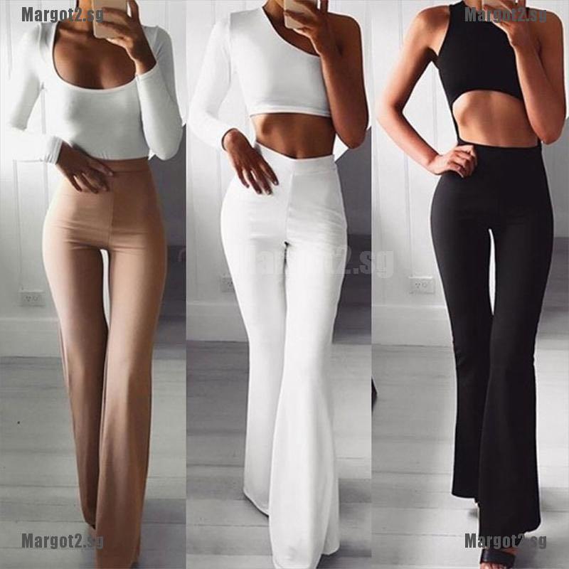 Black Flare Pants, Women's Fashion, Bottoms, Other Bottoms on Carousell