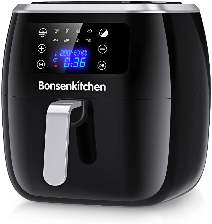 Bonsenkitchen Air Fryer, 6L Air Fryer Oven with 8 PreSet Functions