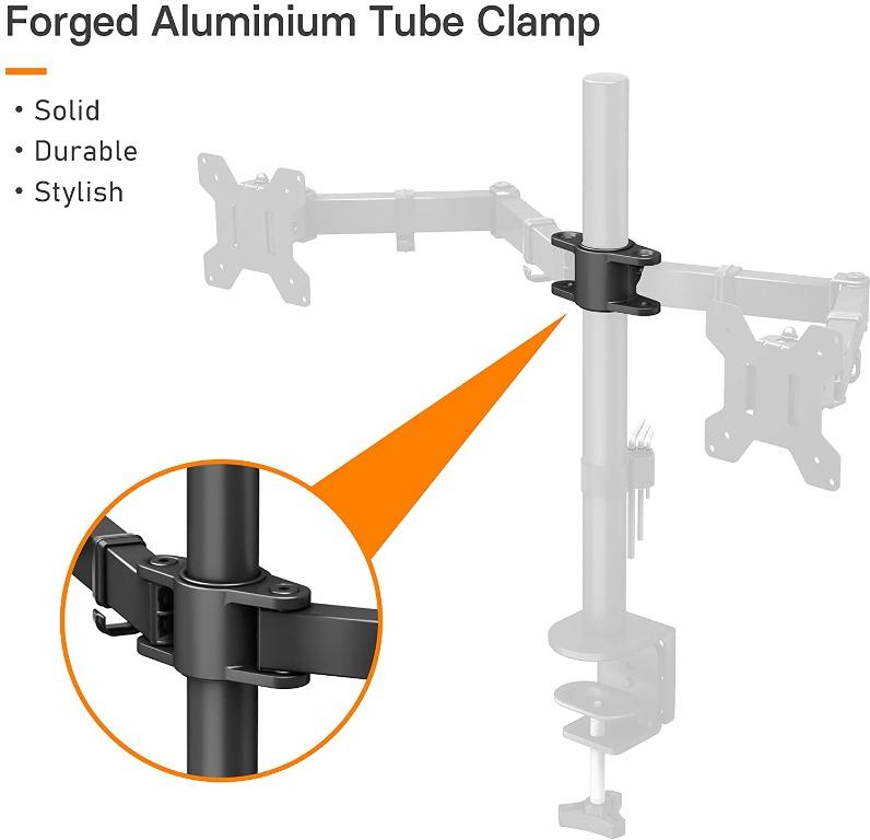 BONTEC Dual Monitor Stand for 1327 inch LCD LED PC Screens, Ergonomic Double Monitor Mount