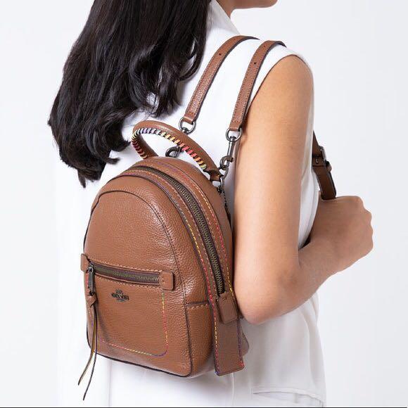 Coach andi backpack cheap with rainbow stitching