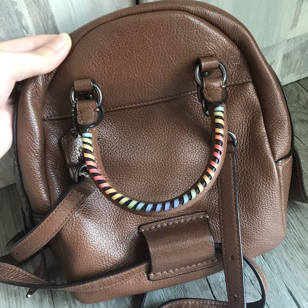 Coach andi backpack outlet with rainbow stitching