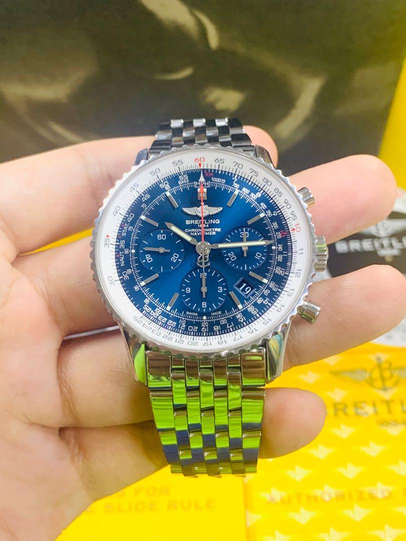 BREITLING Navitimer 01 Blue Sky 43mm Limited Edition Automatic Watch Watch Booklet Box