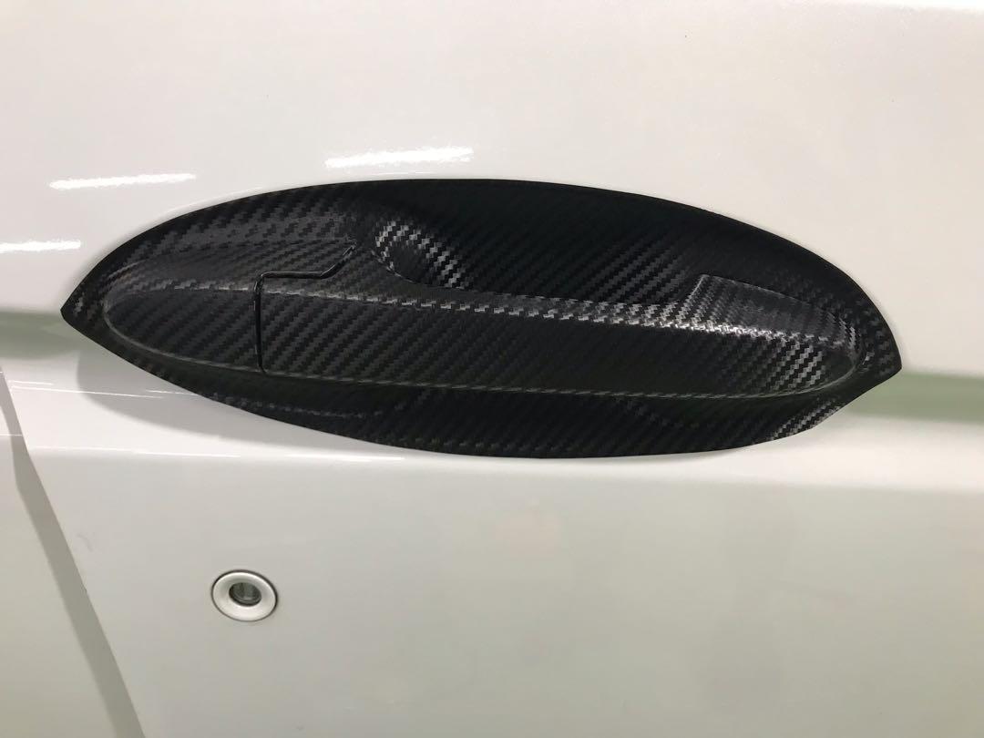 Car door handle wrap/ car door handle carbon wrap/ Honda Fit door handle stickers wrap/ Fit GK