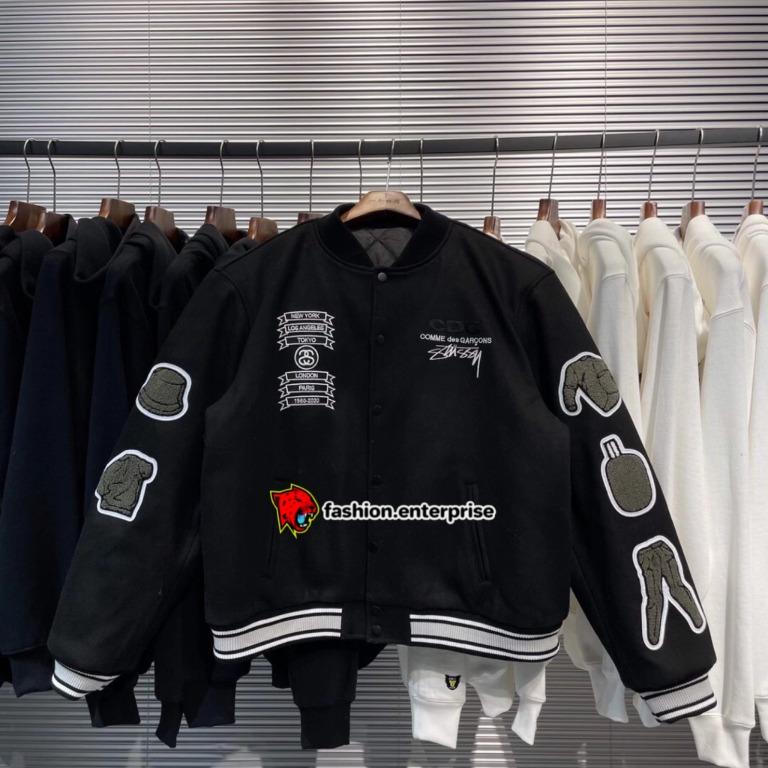 Cdg baseball jacket sales