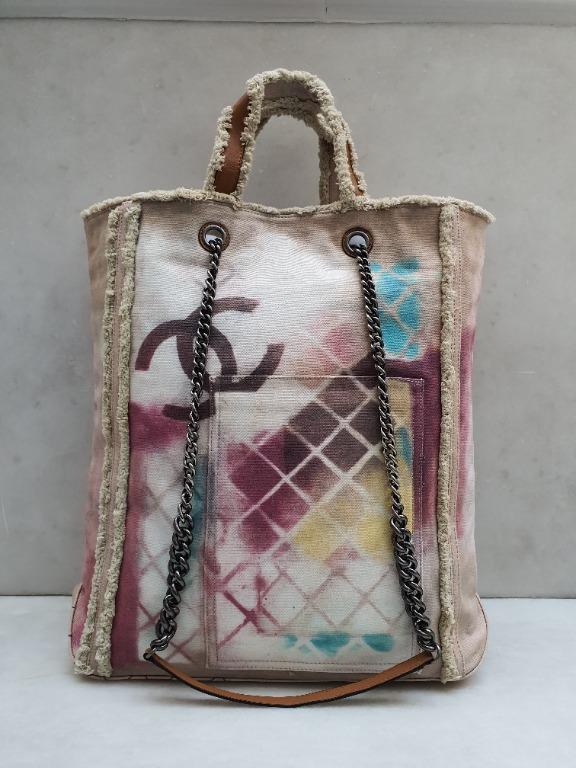Chanel graffiti tote bag hot sale