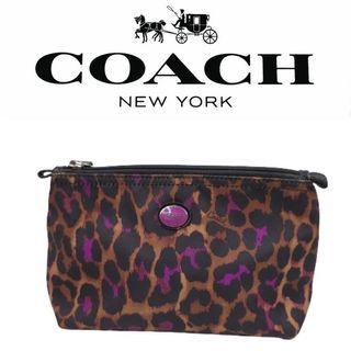美國【COACH】豹紋化妝包
