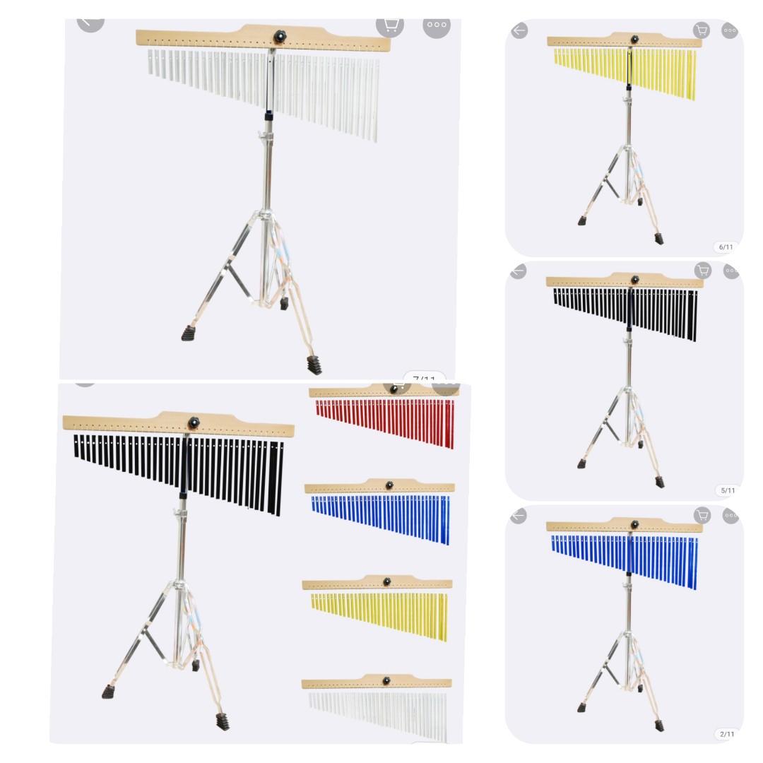 Colored Chimes with Stand N/B (Category: Musical Instruments) located in Manila. Submitted by sportshubb (Listing ID 1120600700, Image 1). Description: Colored Chimes with Stand N/B 4, 800 Colored Chimes with Stand N/B 36 bars Colored Chimes Comes with a stand Well crafted with a nicely finished solid wood base. Suitable for enhancing choir music or praise and worship music at church. Colors: Blue, Black, Silver, Gold, Red note: Colors may vary d
