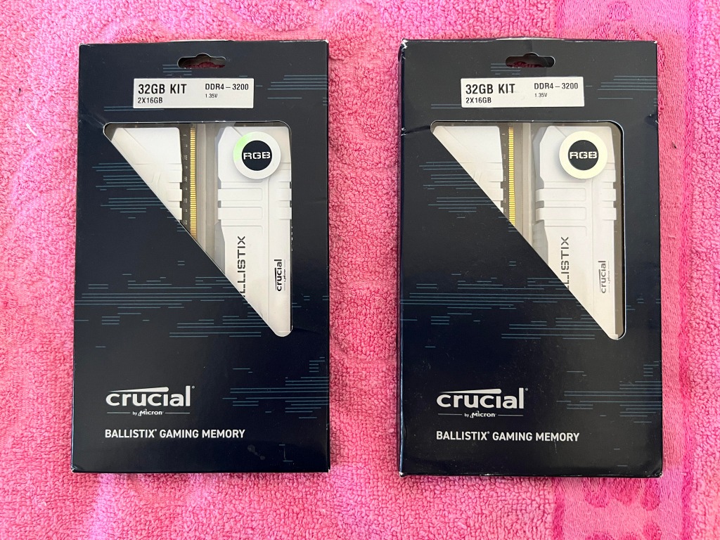 Crucial Ballistix RGB 32GB Kit (2 x 16GB) DDR4-3200 白色, 電腦＆科技, 電腦周邊及配件,  電腦周邊產品- Carousell