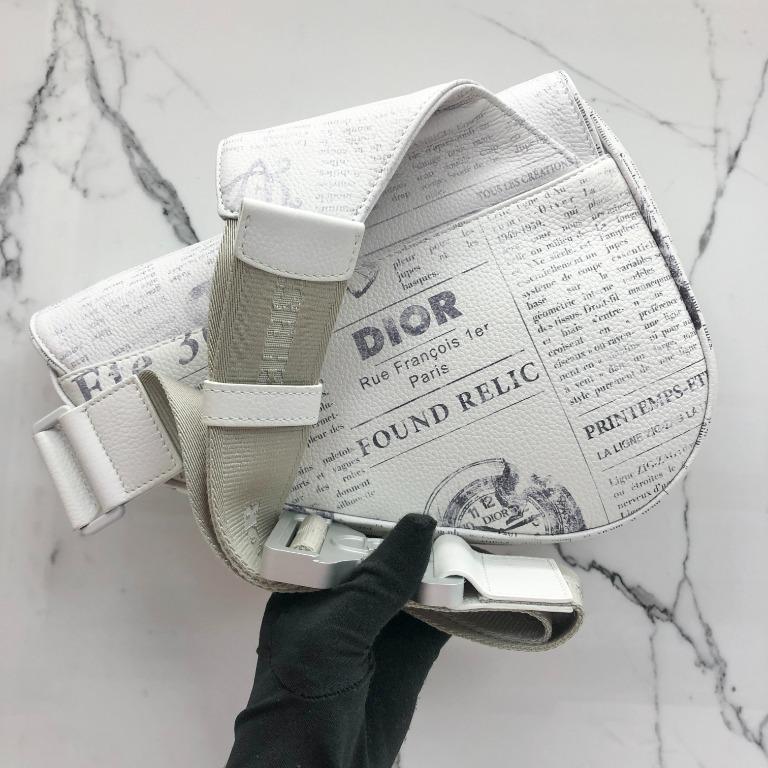 DIOR DANIEL ARSHAM NEWSPAPER SADDLE SHOULDER BAG 217019779