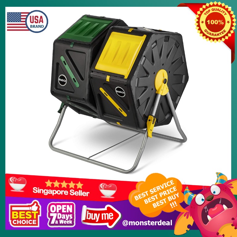 Dual Chamber Compost Tumbler EasyTurn, FastWorking System All