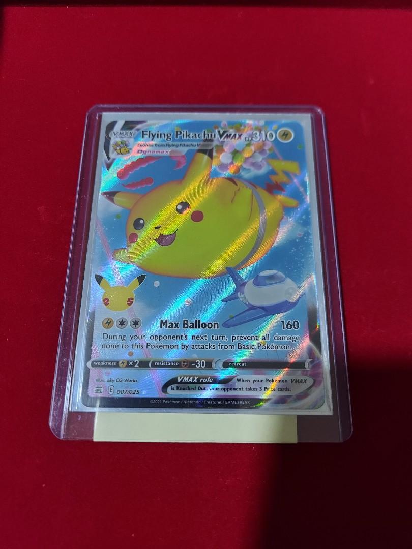 Flying pikachu vmax 25 celebration pokemon card, Hobbies & Toys, Toys