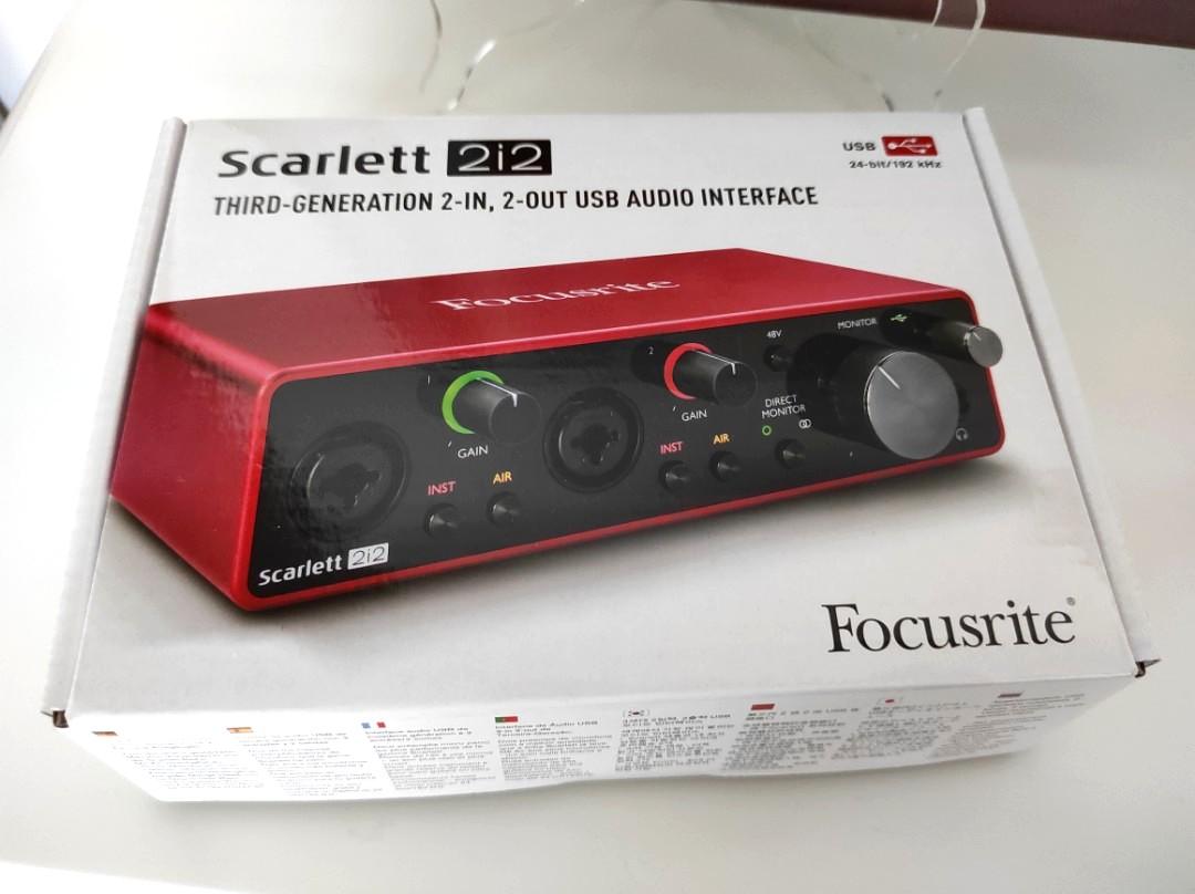 Focusrite 2i2 Gen 3 Audio Interface, sound, music, audiophile, stereo ...