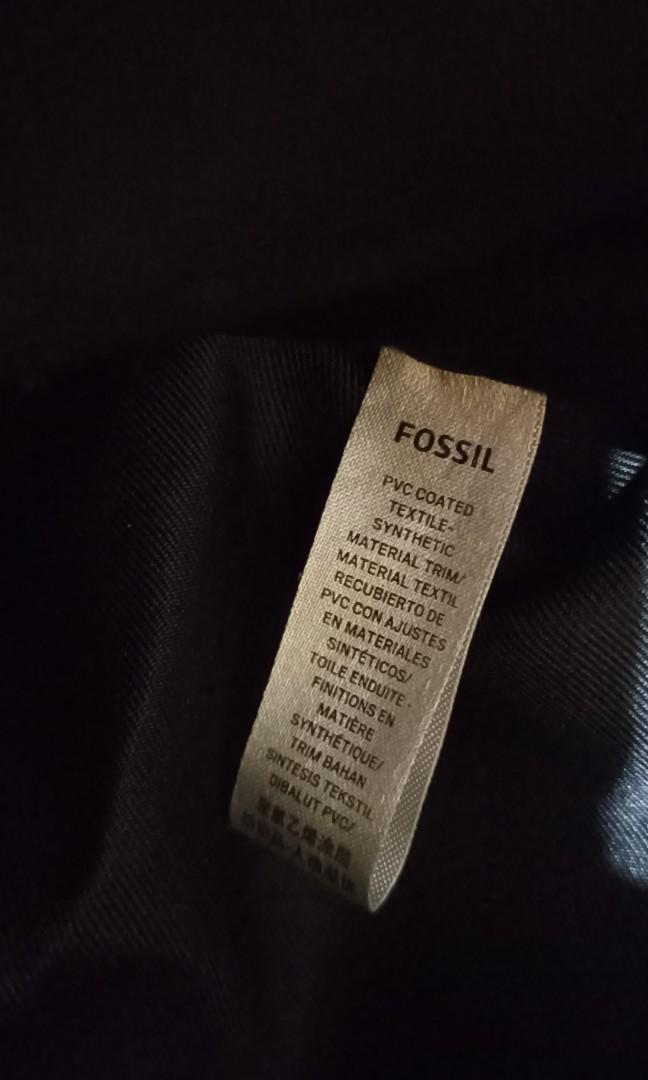 Fossil Lane North South Crossbody Black Stripe Barang Mewah Tas