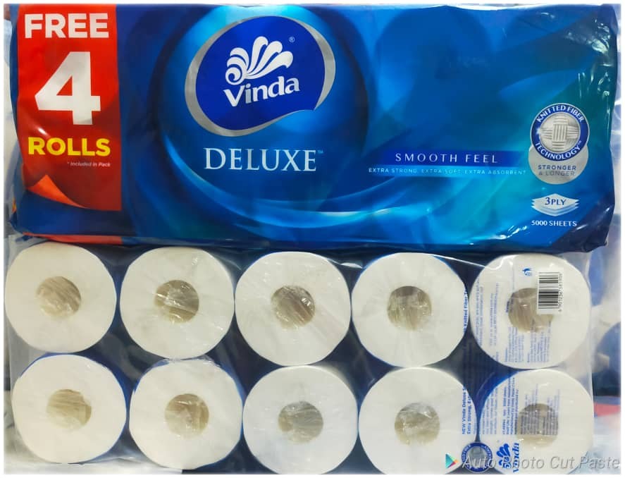 FREE 4 ROLL Vinda Deluxe Smooth Feel Toilet Tissue 16 4 Free Rolls