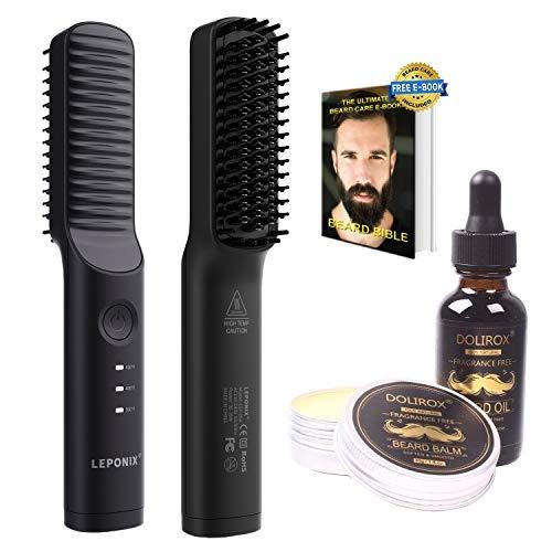 Free Shipping Beard Straightener Heated Beard Brush Ionic Hair