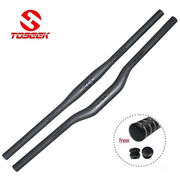 FREE TOSEEK MTB Carbon Fiber T800 Bike Handlebar Riser Bar Flat