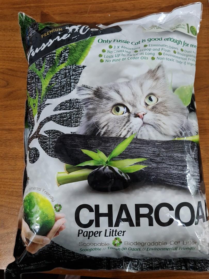FUSSIE CAT CHARCOAL PAPER LITTER Pet Supplies Homes Other Pet Accessories on Carousell