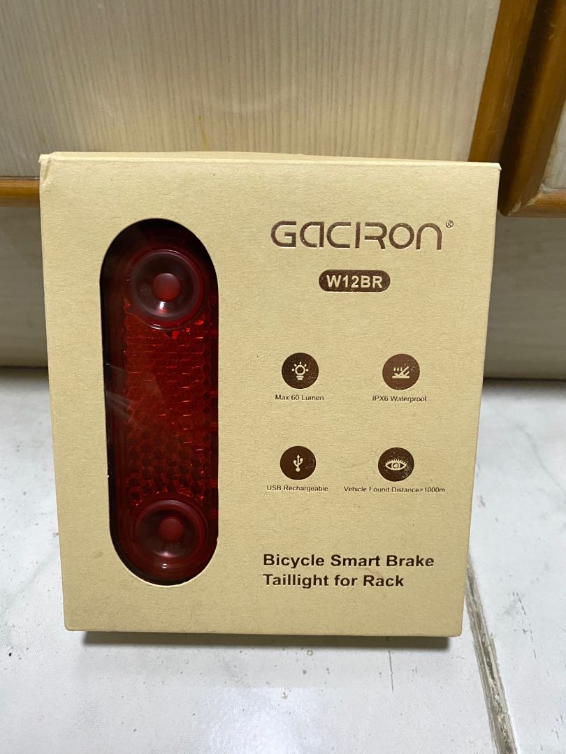 Gaciron smart bike rack brake light W12BR , Sports Equipment, Bicycles ...