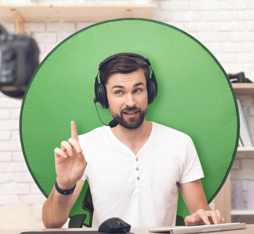 Green Screen Photography Background Portable Backdrop Double Reflector