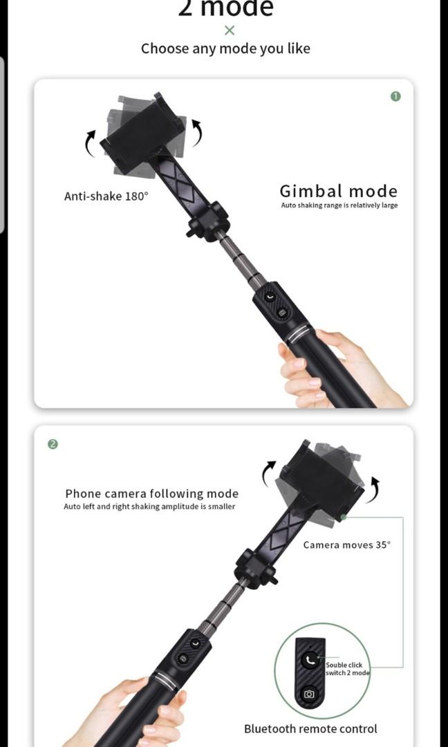 Handheld GIMBAL Wireless Bluetooth Monopod Tripod Selfie Stick