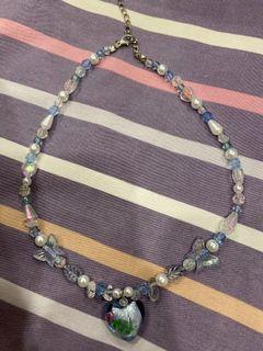 handmade peachpao beaded necklace