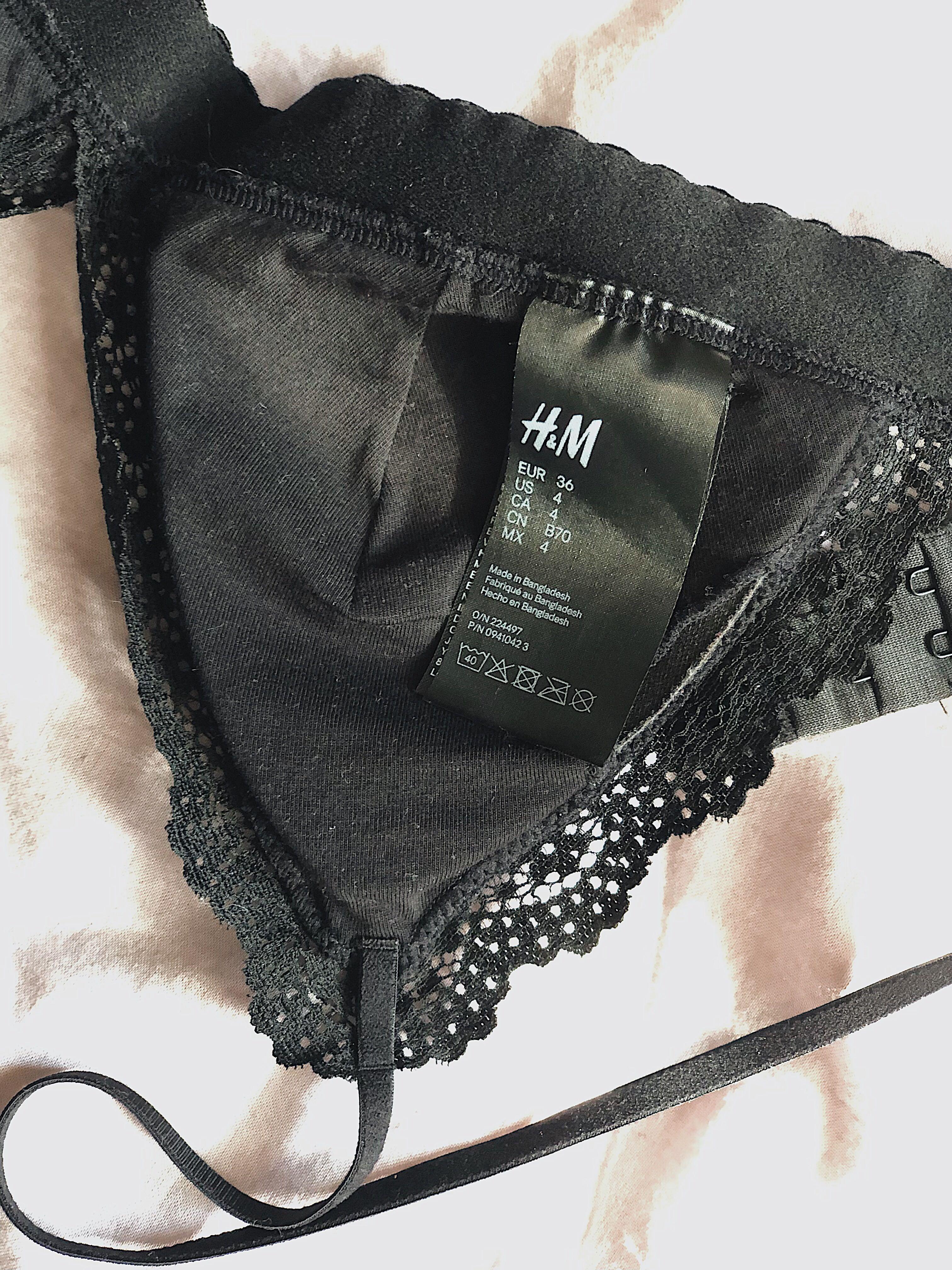 H&M Lace Bralette (Black), Women's Fashion, Undergarments & Loungewear on  Carousell