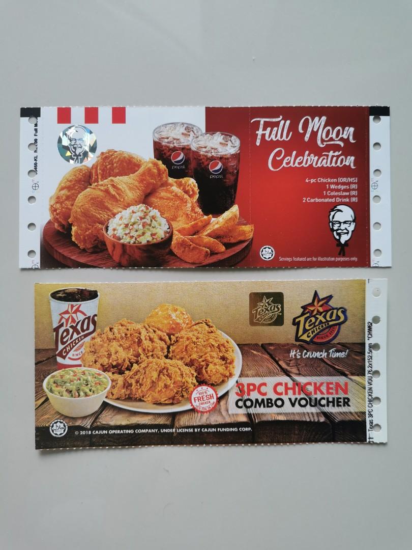 Hotsales Texas Chicken Voucher Tickets Vouchers Gift Cards Vouchers On Carousell