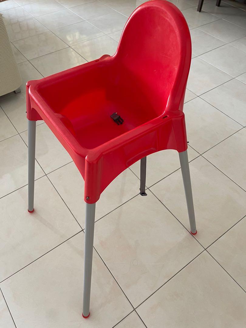Red ikea high chair clearance