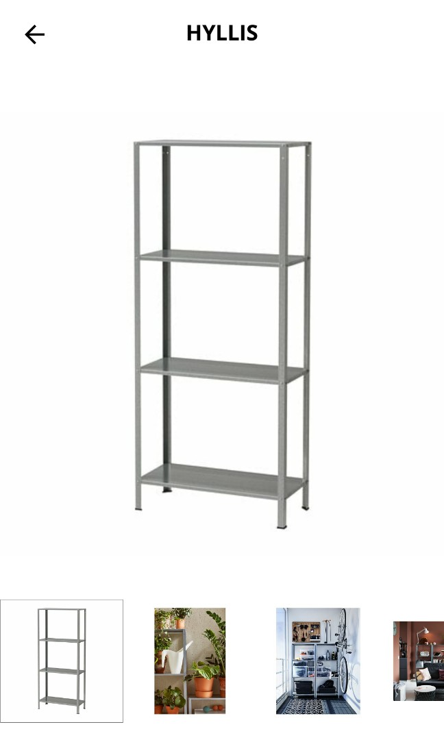IKEA HYLLIS 4 TIER SHELVES, Furniture & Home Living, Furniture, Shelves