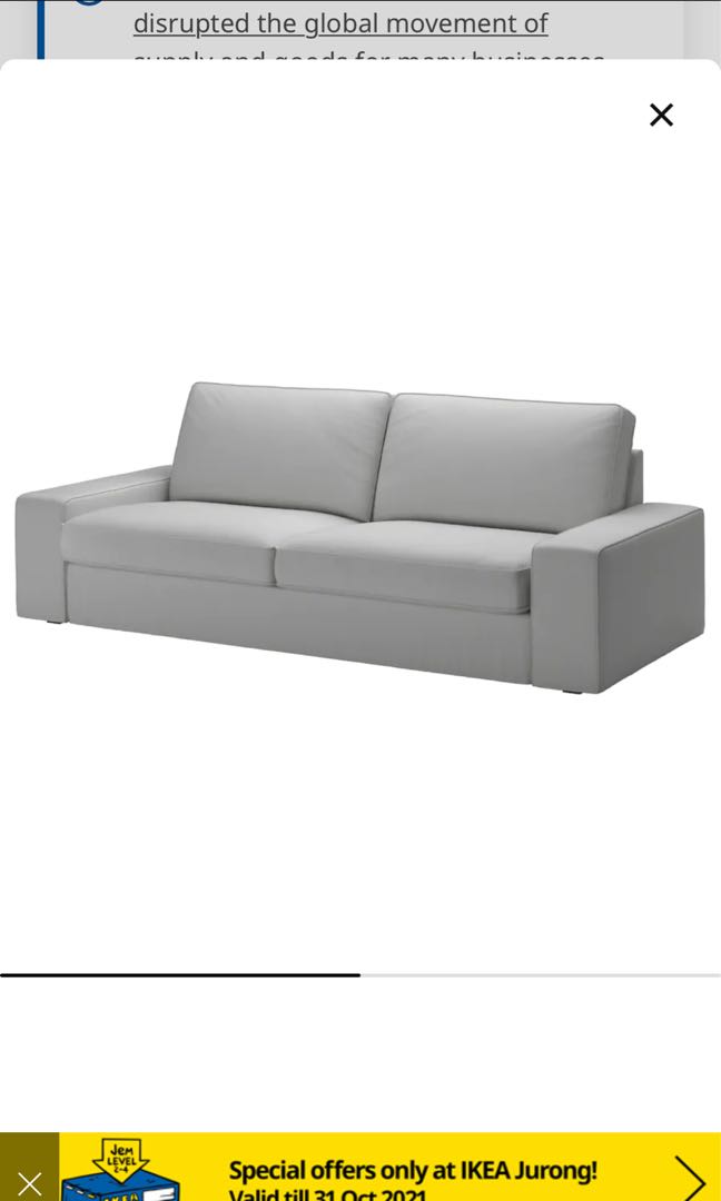 Ikea Kivik Sofa Cover, Furniture & Home Living, Furniture, Sofas on