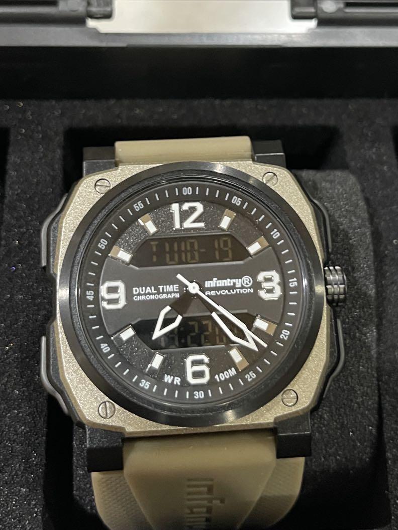 Infantry revolution dual time watch Men s Fashion Watches