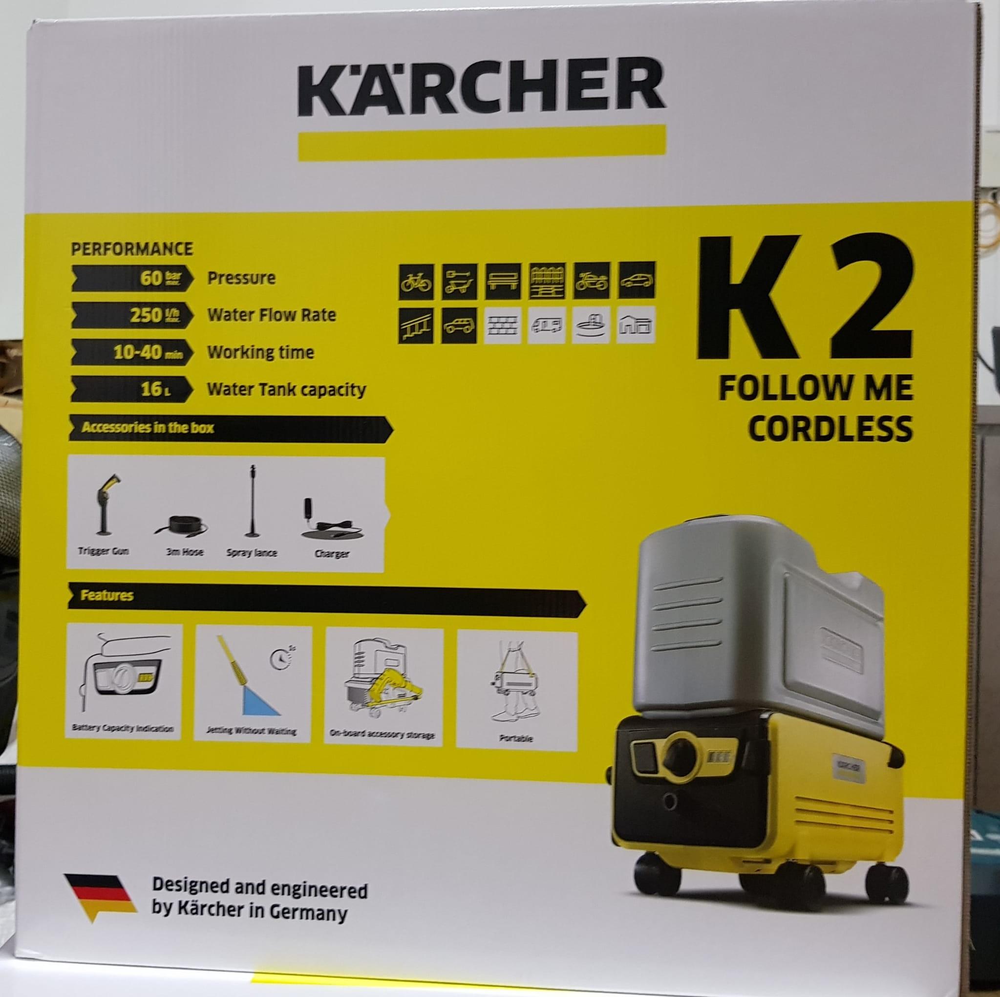 Karcher High Pressure Washer K2 Follow Me Cordless, TV & Home Appliances, Vacuum Cleaner