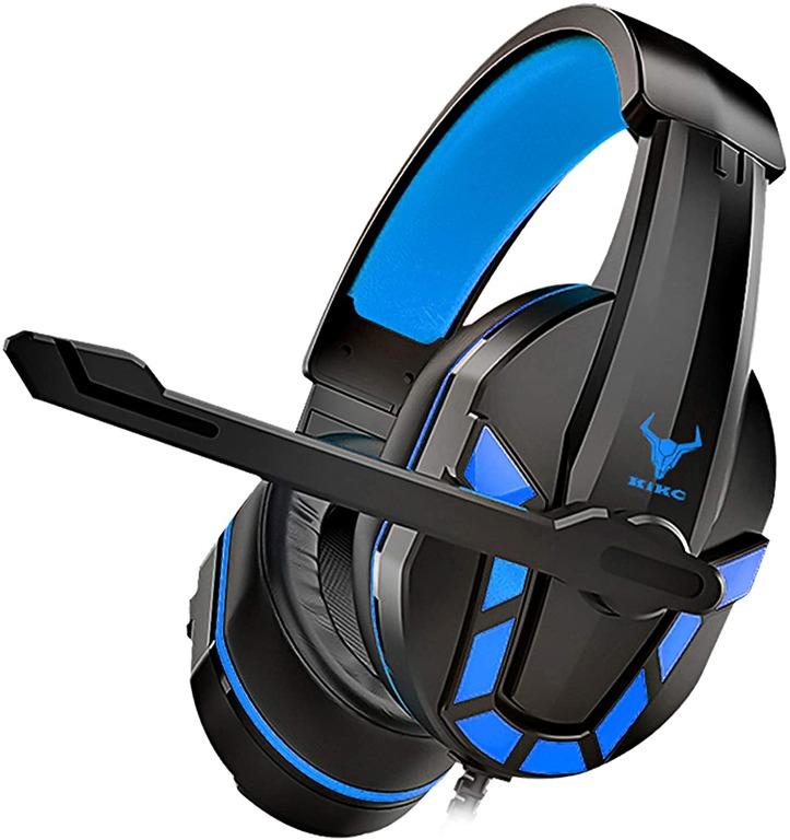 Kikc PS-4 Gaming Headset  PS4 Headset  Xbox one Headset,3.5mm Gaming  Headphone with Microphone  Volume Control for Nintendo Switch,PC,Laptop,PS3,Video  Game(Black+Blue), Audio, Headphones  Headsets on Carousell