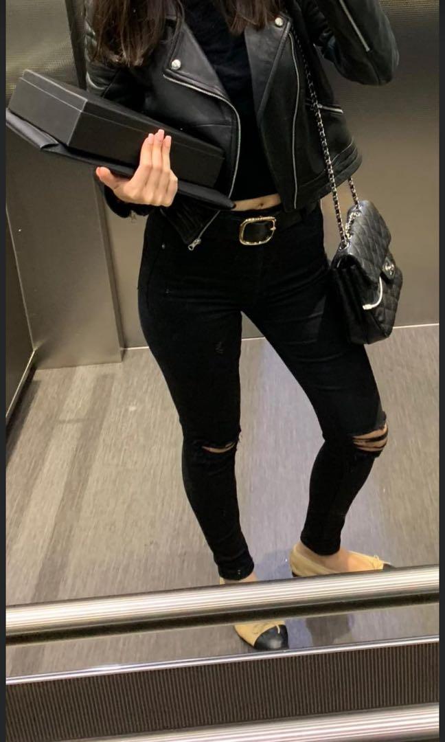 Kookai chase leather jacket store