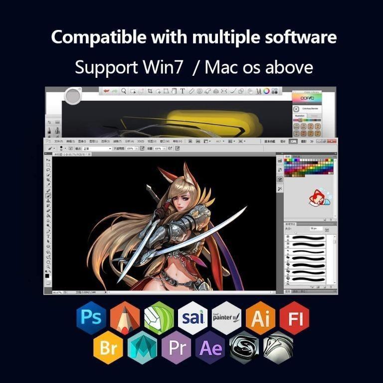 Letsketch Graphics Tablet WP9620 For Drawing Writing Sketching School / Office / Home, Computers