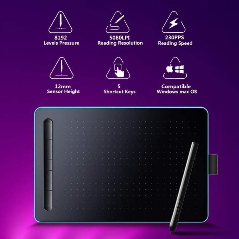 Letsketch Graphics Tablet WP9620 For Drawing Writing Sketching School / Office / Home, Computers