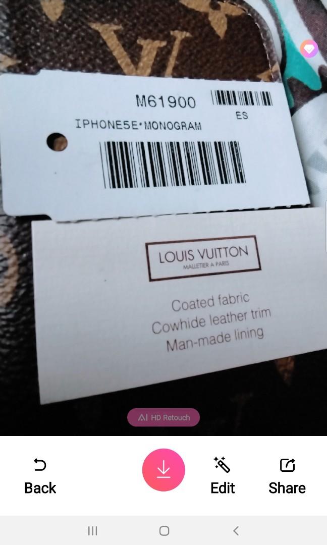 LOUIS VUITTON 2017 Brown/Pink Monogram Phone Flip Card Folio Case For  iPhone X