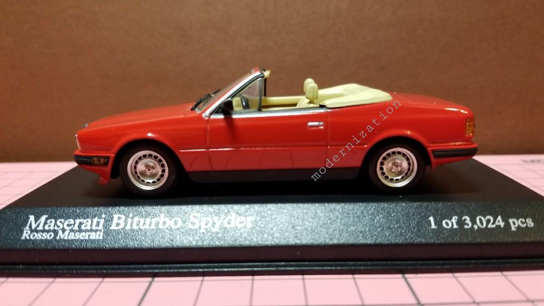 から厳選した 1986 Spyder Biturbo Maserati ▫1:43 (Red) 1/43 Minichamps 乗用車