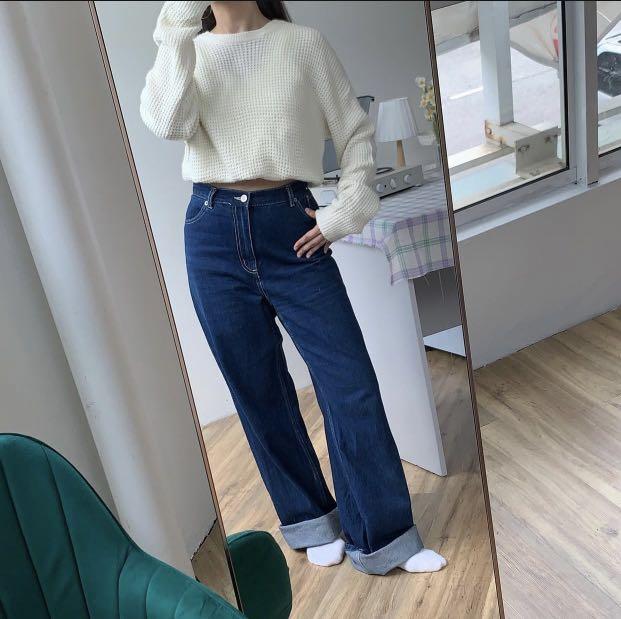 SHEIN wide leg flare leggings, Women's Fashion, Bottoms, Jeans on Carousell