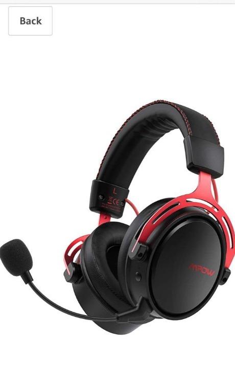 Mpow BH415A Wireless Gaming Headset for PS4 PC with Double Chamber Drivers Xbox One Headset with Detachable Noise Cancelling Microphone Ultra