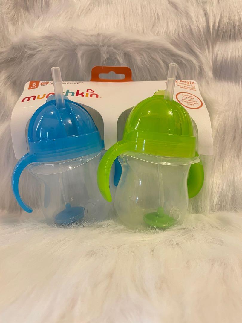 Munchkin Any Angle Click Lock Weighted 2pk Straw Trainer Cup - 7oz