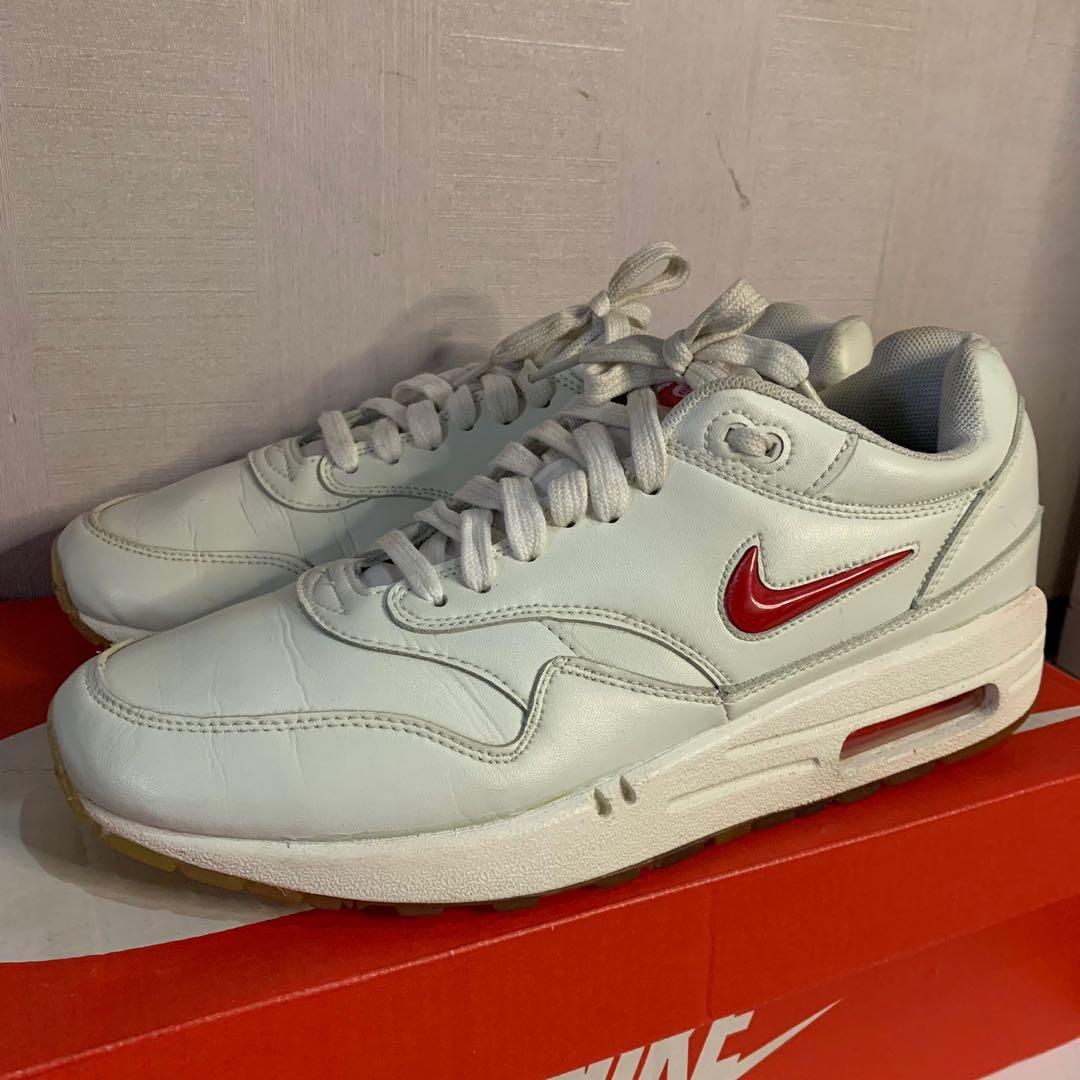 Nike airmax 1 jewel rare ruby, Fesyen Pria, Sepatu , Sneakers di Carousell