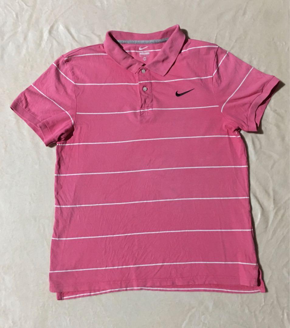 Nike Pink Polo Shirt, Women's Fashion, Tops, Shirts on Carousell