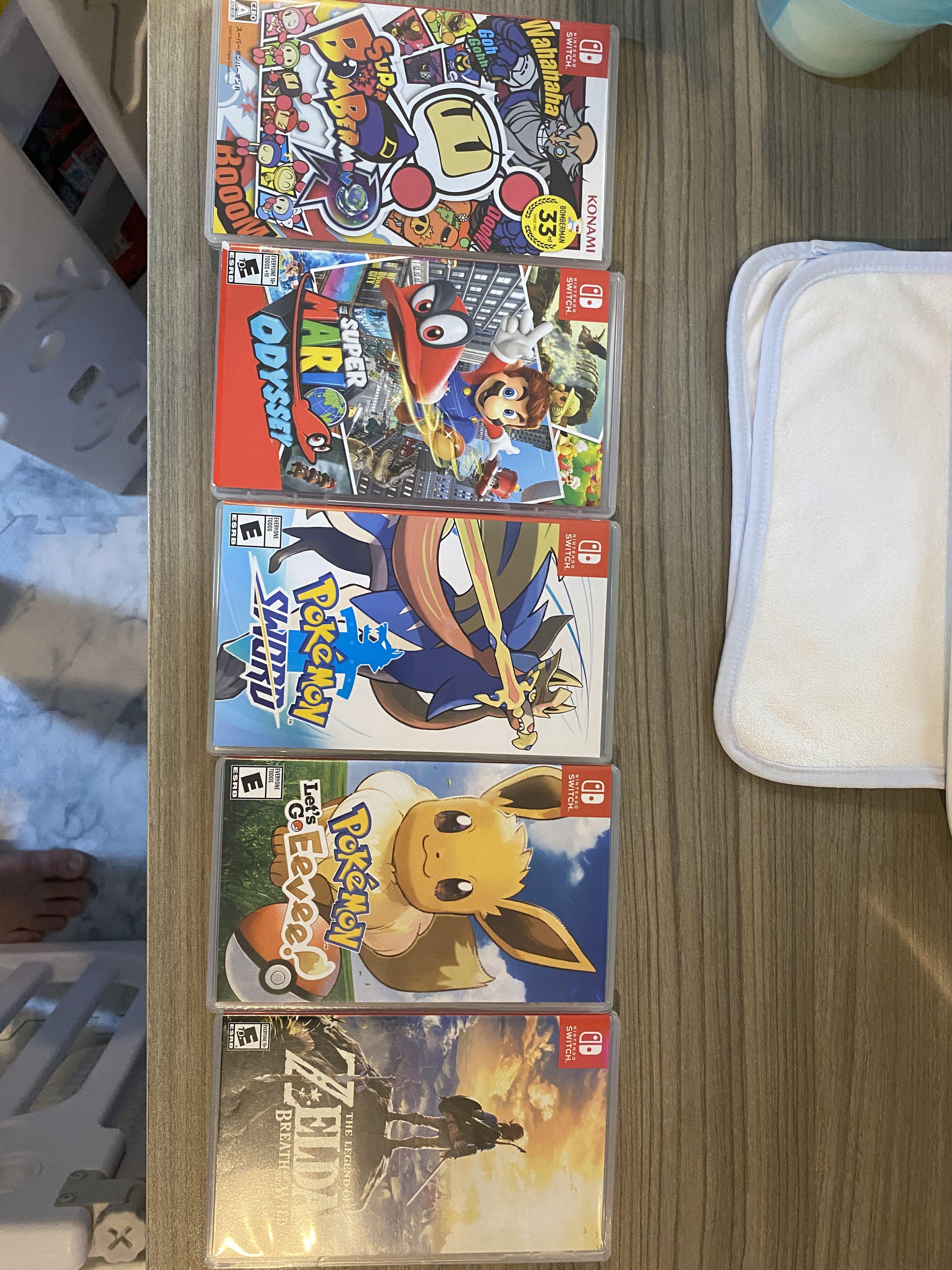 Nintendo switch games (Category: Nintendo) located in Caloocan City. Submitted by sherwinhui (Listing ID 1120486023, Image 1). Description: 1500 each Zelda sold❌ Mario odyssey sold❌ Bomberman Pokemon sword sold ❌ Pokemon go sold ❌.