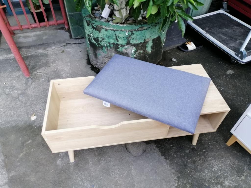 Anko oak look clearance storage bench