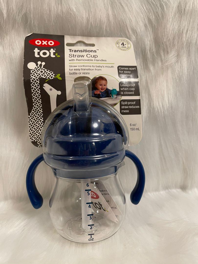 OXO Tot Transitions Straw Cup with Handles 6 oz - Navy