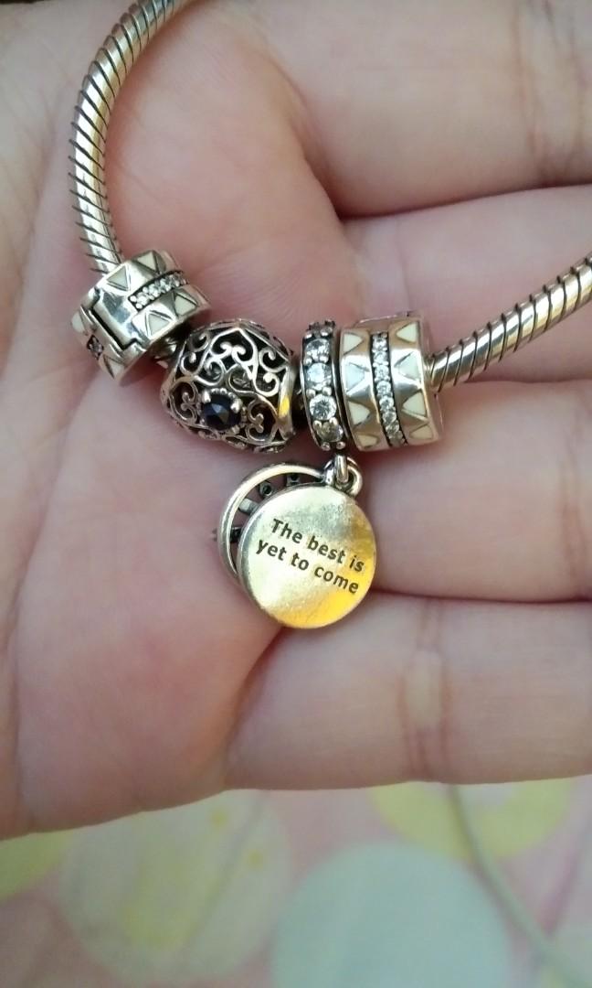 Pandora bracelet with deals 2 charms